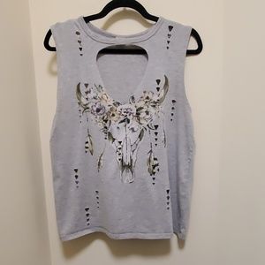 Skull and flower blouse
